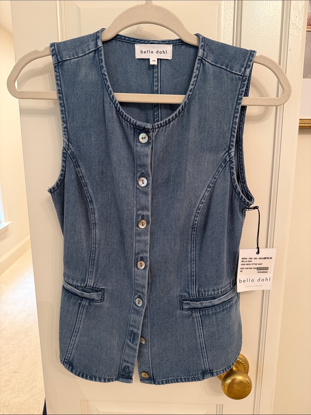 Bella Dahl Denim Fitted Vest